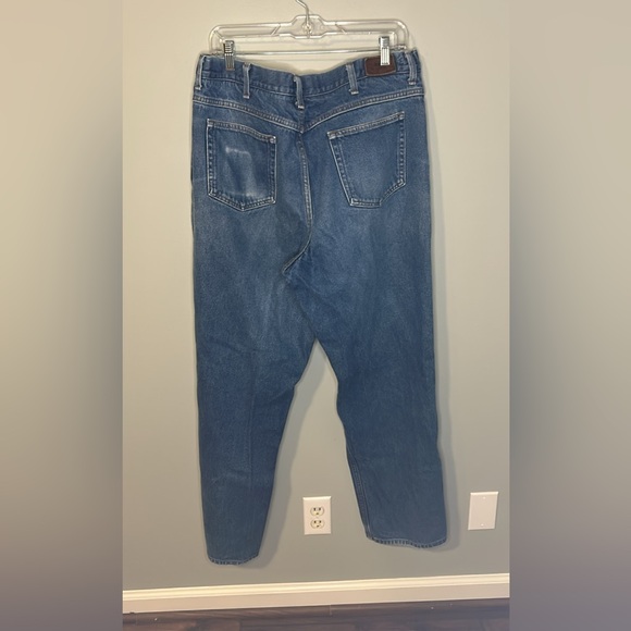 Vintage L.L. Bean Men's Dark Blue Straight Jeans - Picture 2 of 4